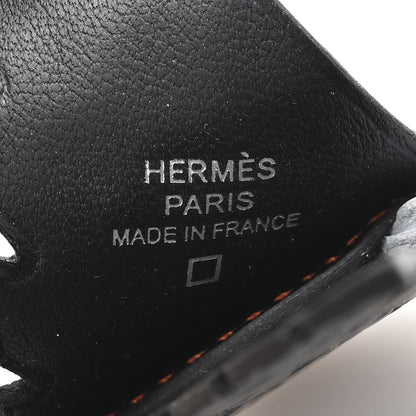 Hermes Epsom Swift Barenia Alligator Birdy Bag Charm Fauve Craie Bleu Brume Black 3 of 5