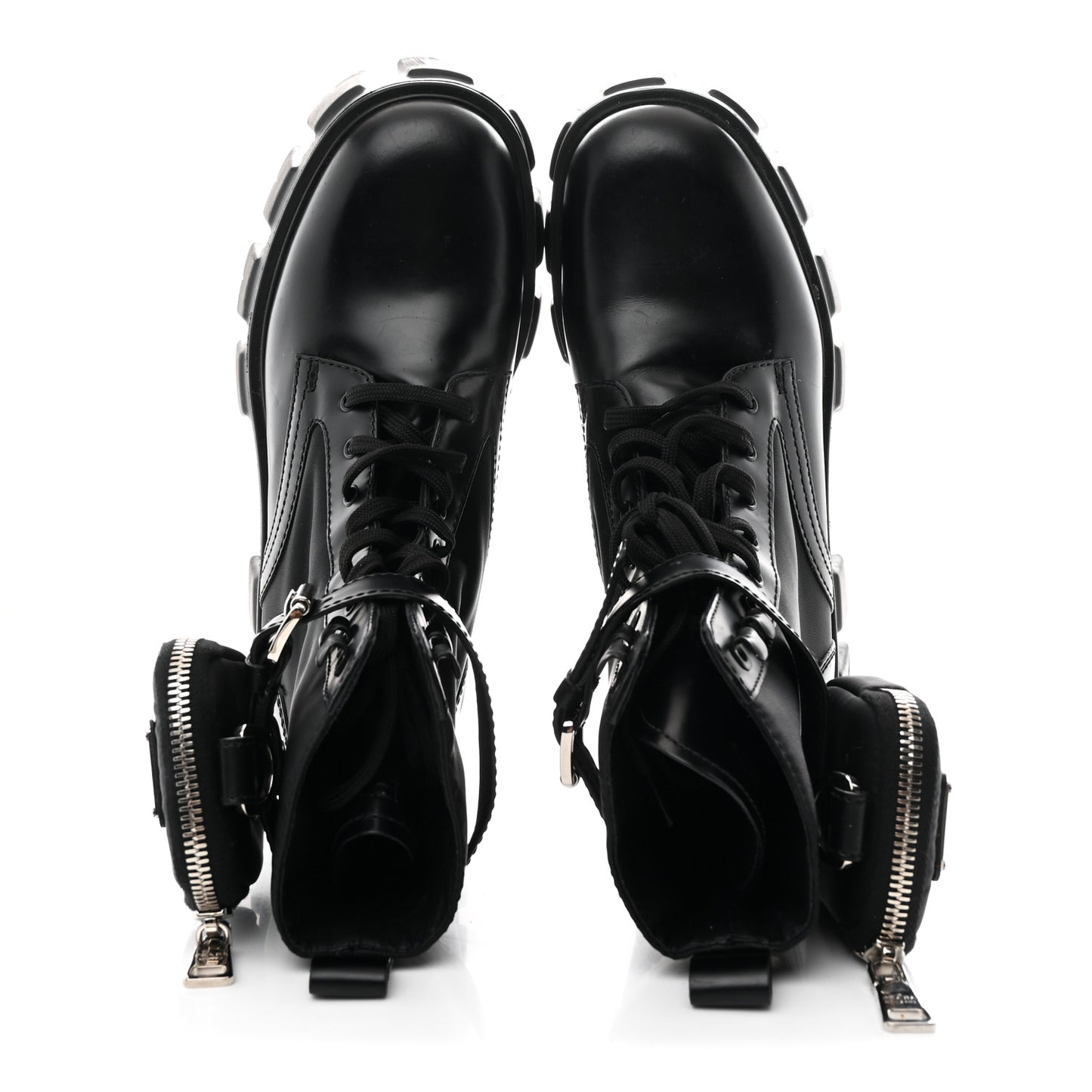 Spazzolato Rois Nylon Metal Triangle Logo Monolith Pouch Pocket 55mm Boots 39 Black