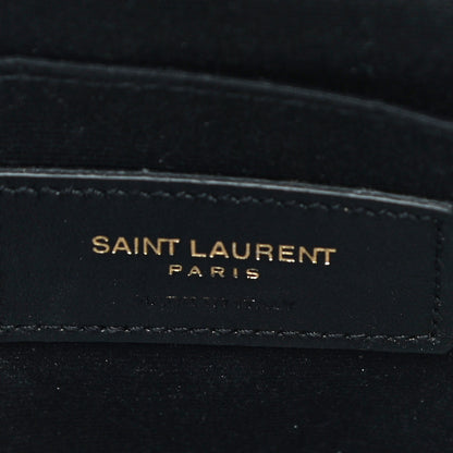 Saint Laurent Calfskin Matelasse Chevron Monogram A5 Wristlet Black 6 of 12