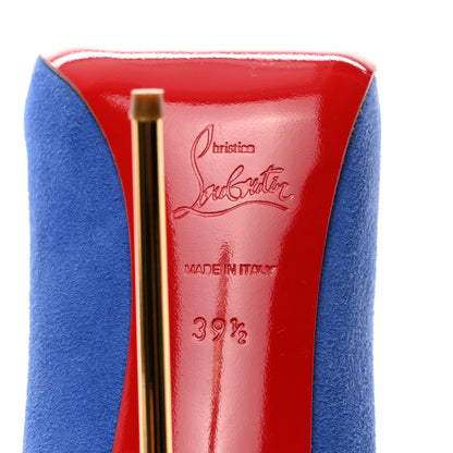 Christian Louboutin Veau Velours Open Lips Pumps 39.5 Azulejo 7 of 7