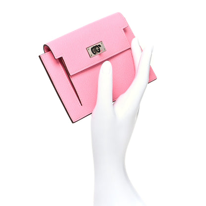 Hermes Epsom Kelly Pocket Compact Wallet Rose Confetti 2 of 8