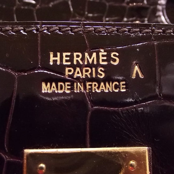 Hermes Crocodile BIRKIN 35 Burgundy 11 of 13