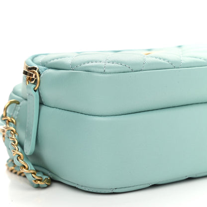 Chanel Calfskin Quilted Day Trips Camera Case Turquoise 9 of 11