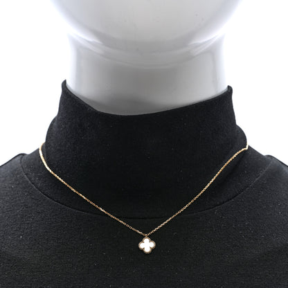 Van Cleef & Arpels 18K Yellow Gold Mother of Pearl Sweet Alhambra Pendant Necklace 2 of 4