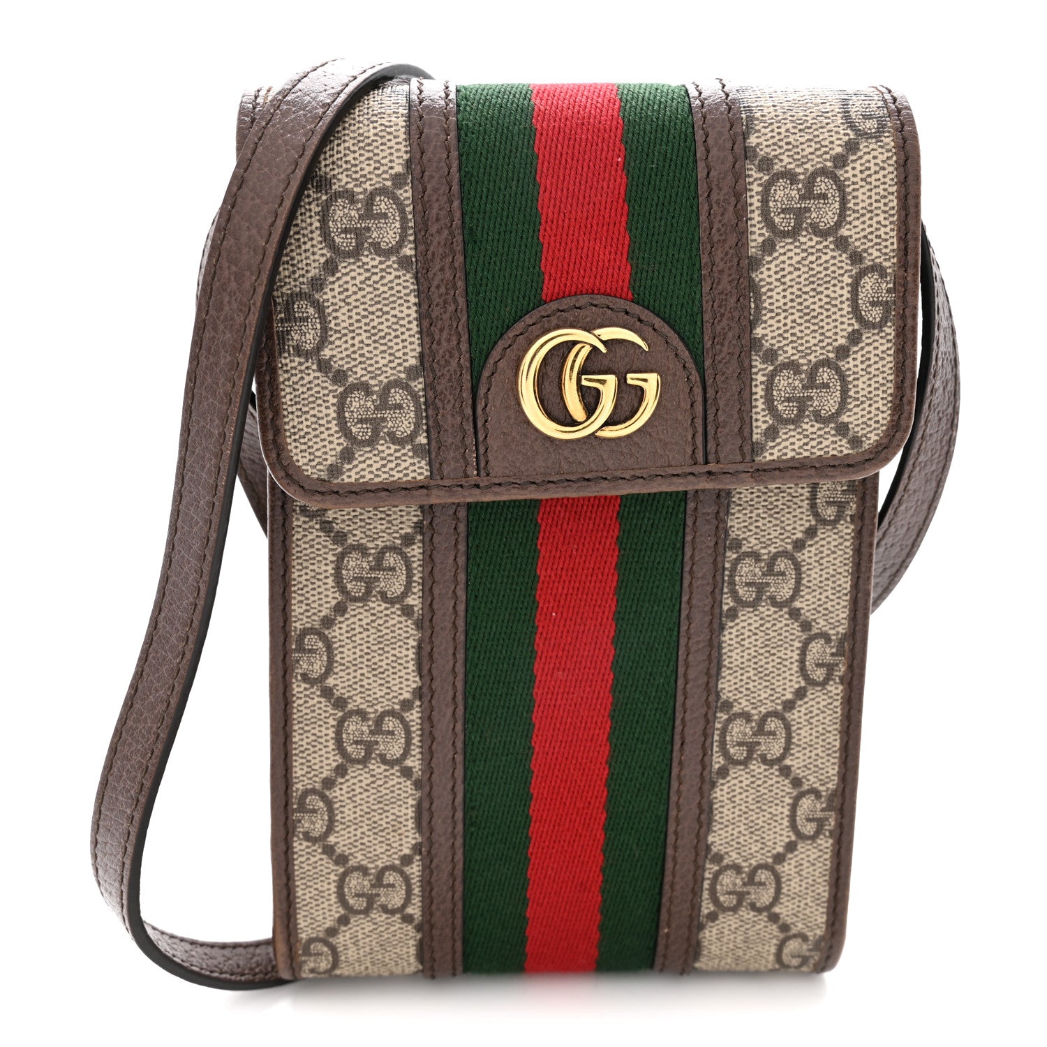 Gucci GG Supreme Monogram Web Mini Ophidia Crossbody Bag Beige New Acero 7 of 10