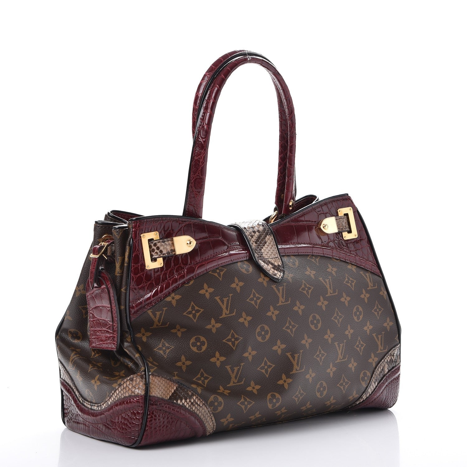 Louis Vuitton Monogram Python Alligator Monogramissime Exotic Shopper GM Bordeaux 3 of 9