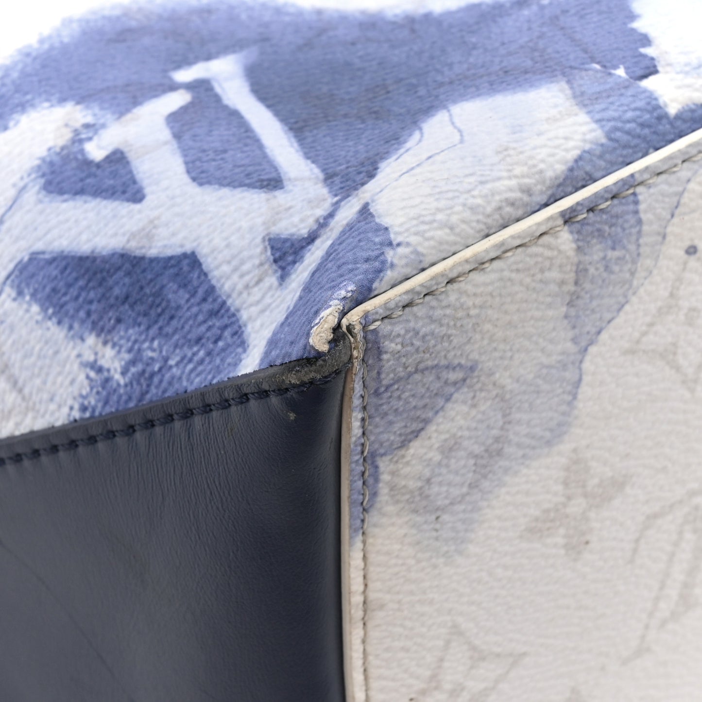 Monogram Watercolor New Tote PM Blue
