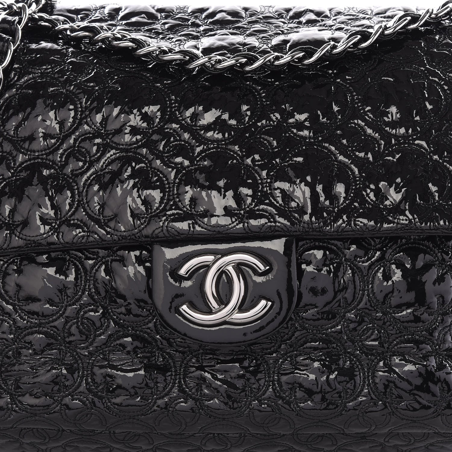 Chanel Vinyl Rock In Moscow Single Flap Black 9 of 9