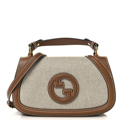 Gucci Canvas Medium Blondie Top Handle Bag Brown 1 of 10