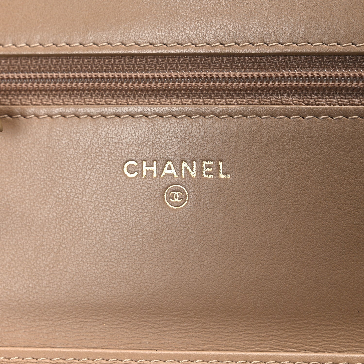Chanel Caviar Quilted CC Filigree Wallet On Chain WOC Beige 6 of 11
