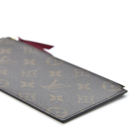 Louis Vuitton Monogram Felicie Chain Wallet Zippered Insert Fuchsia 6 of 7