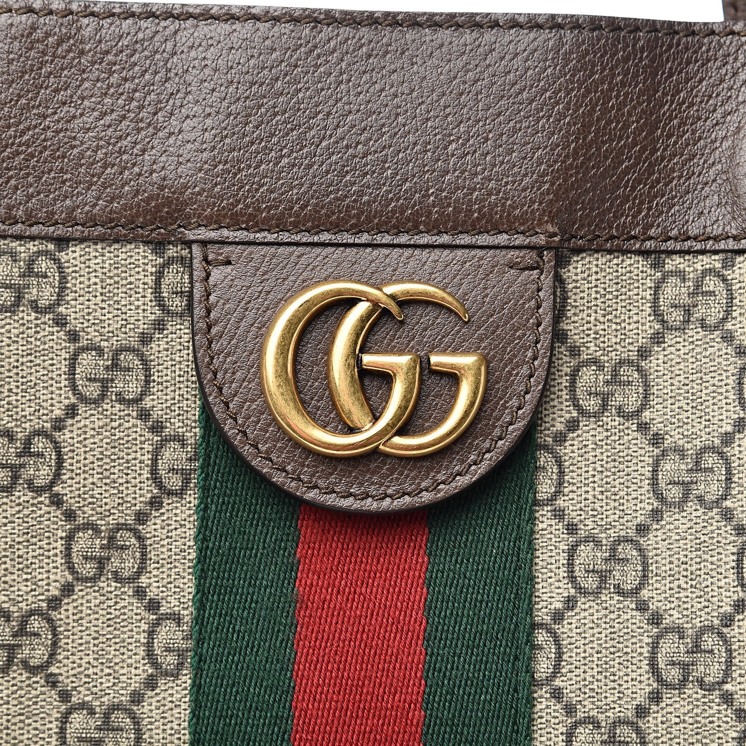 Gucci GG Supreme Monogram Web Large Ophidia Vertical Shopping Tote Brown 12 of 12