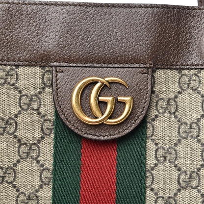 Gucci GG Supreme Monogram Web Large Ophidia Vertical Shopping Tote Brown 12 of 12