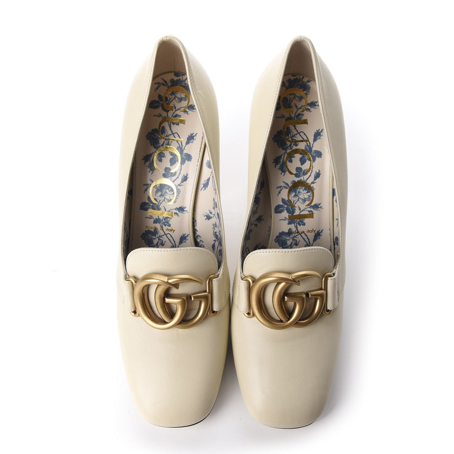 Malaga Kid GG Victoire 95mm Loafer Pumps 40 Vintage White