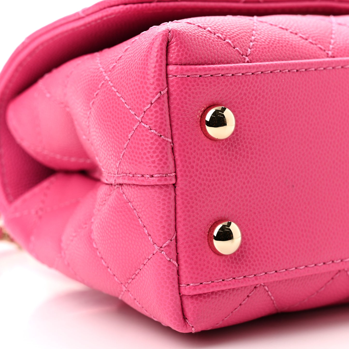 Caviar Quilted Extra Mini Coco Handle Flap Rose