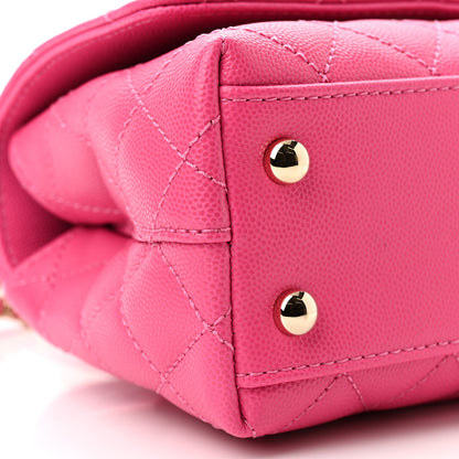 Chanel Caviar Quilted Extra Mini Coco Handle Flap Rose 9 of 10
