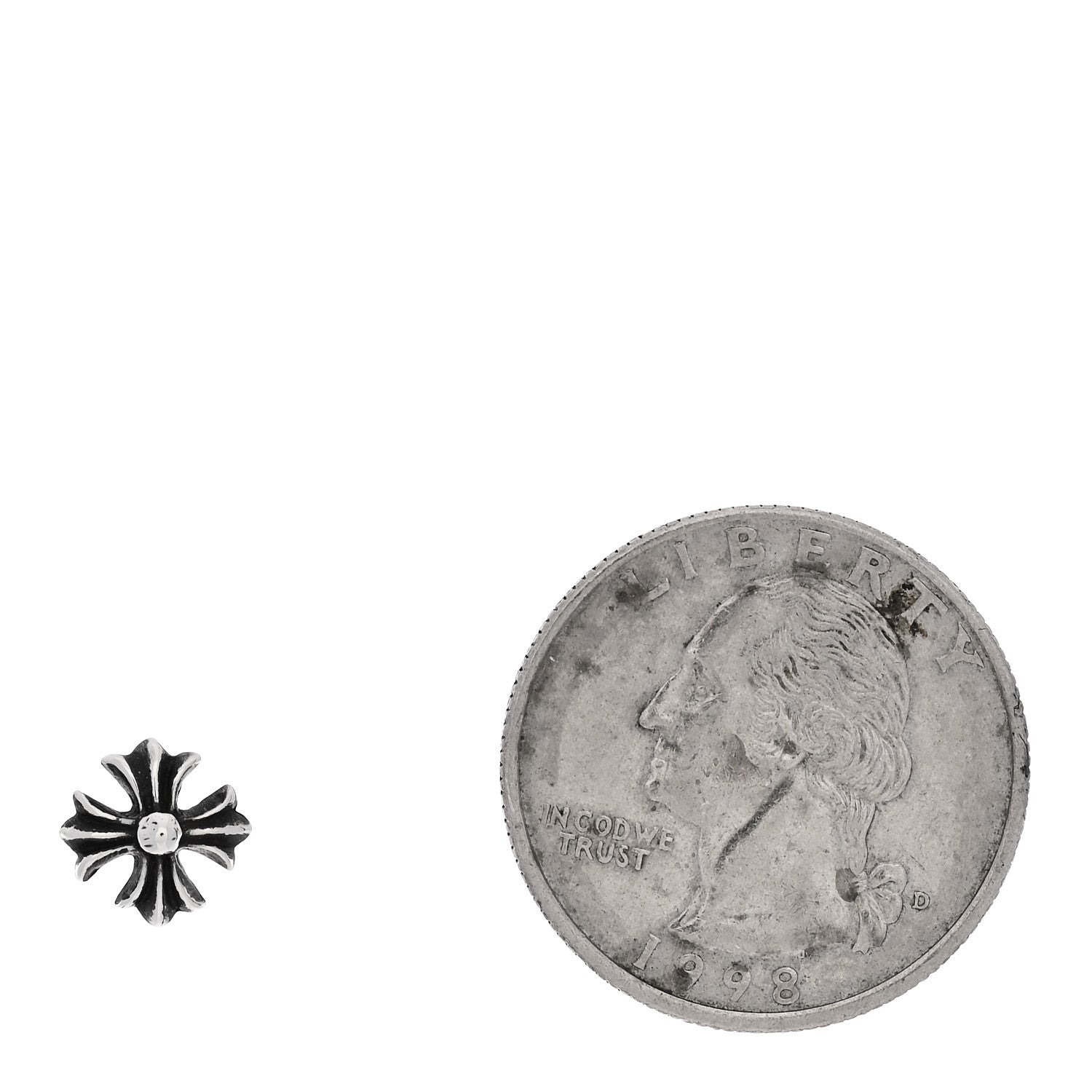 Chrome Hearts Sterling Silver CH Plus Single Stud Earring 2 of 4