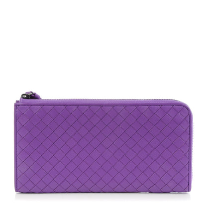Bottega Veneta Nappa Intrecciato Wristlet Zip Wallet Byzantine 1 of 8