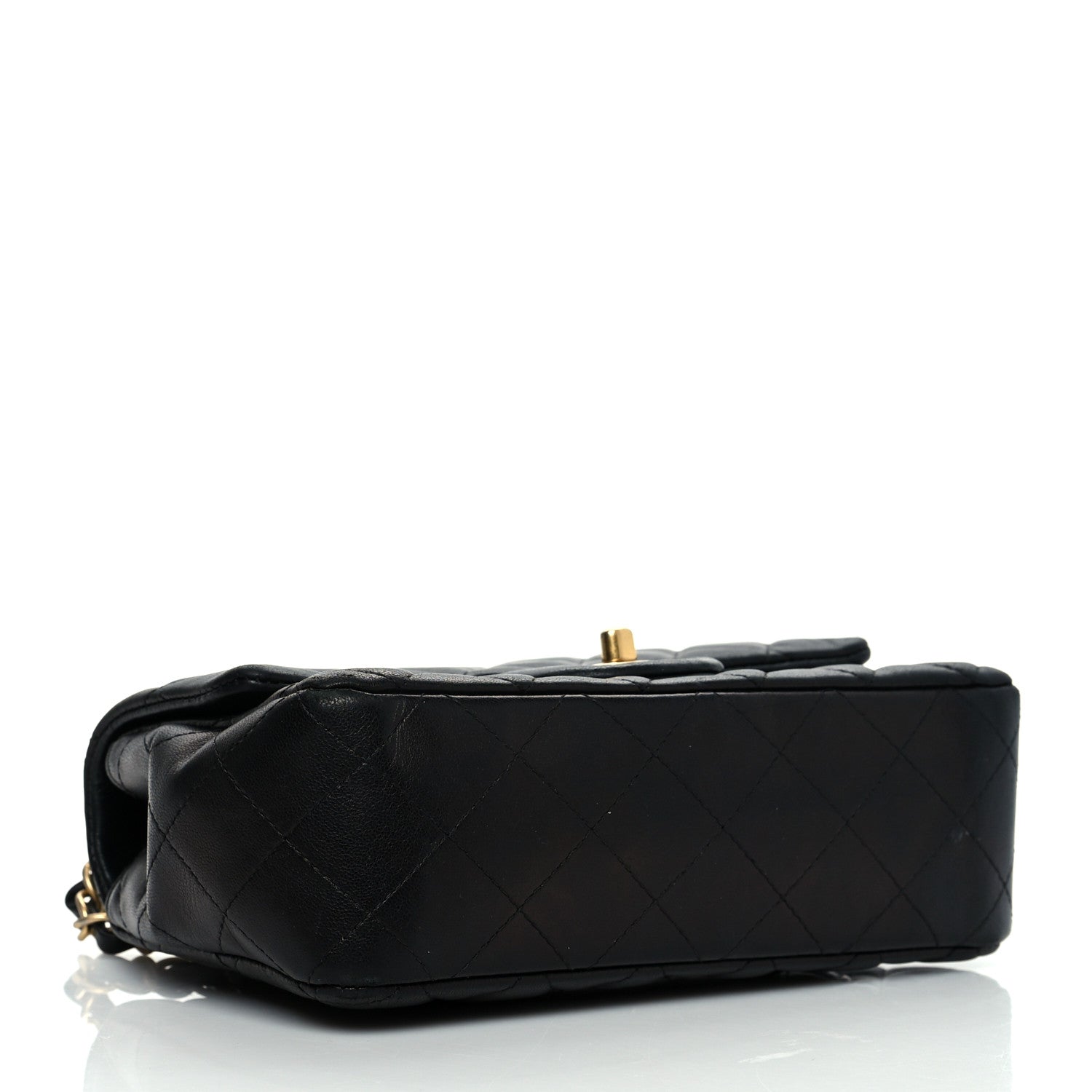 Chanel Lambskin Quilted Mini Rectangular Flap Black 3 of 13