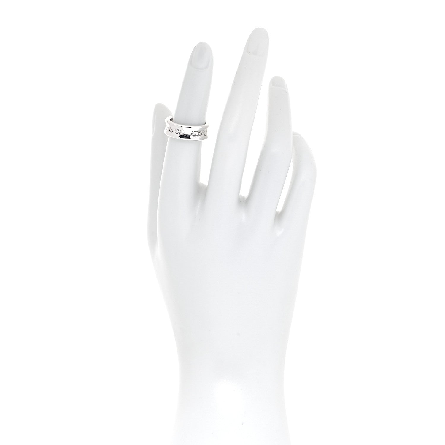 Tiffany Sterling Silver 1837 Band Ring 50 5.5 2 of 5