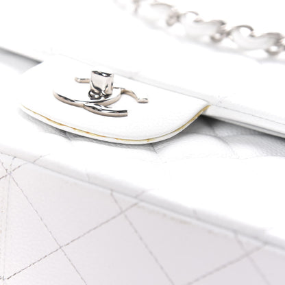 Chanel Caviar Quilted Jumbo Double Flap White 9 of 12