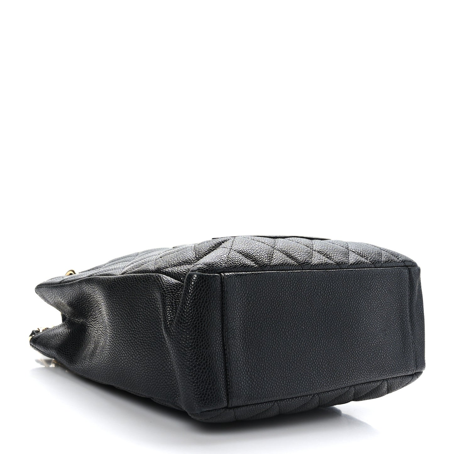 Caviar Quilted Petit Shopping Tote PST Black