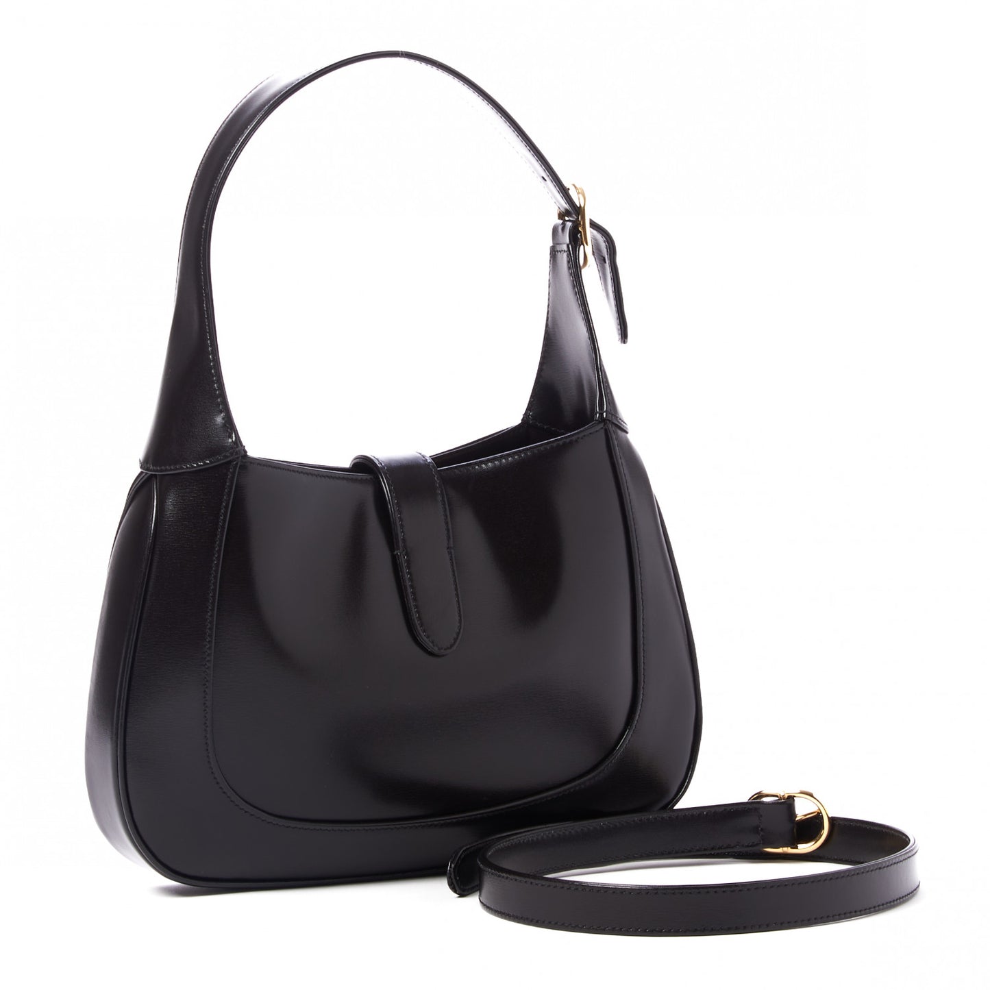 Boarded Dyana Lux Calfskin Small Jackie 1961 Hobo Black
