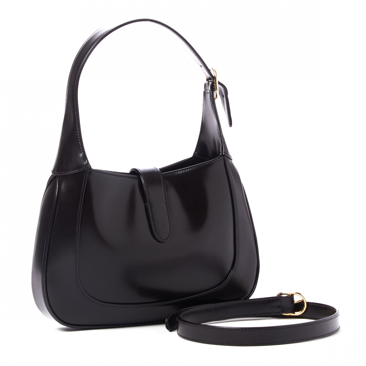 Gucci Boarded Dyana Lux Calfskin Small Jackie 1961 Hobo Black 3 of 9