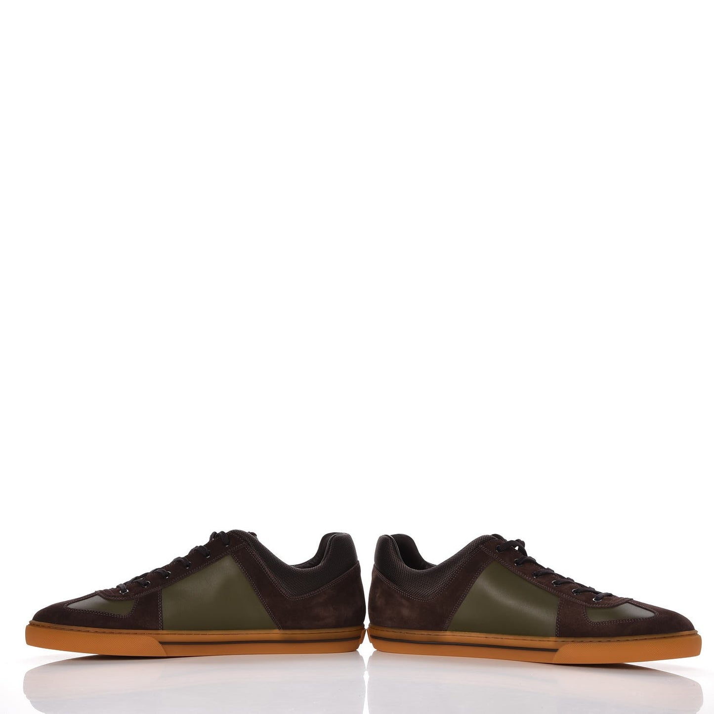 Suede Calfskin Dream On Sneakers 11 Brown Olive