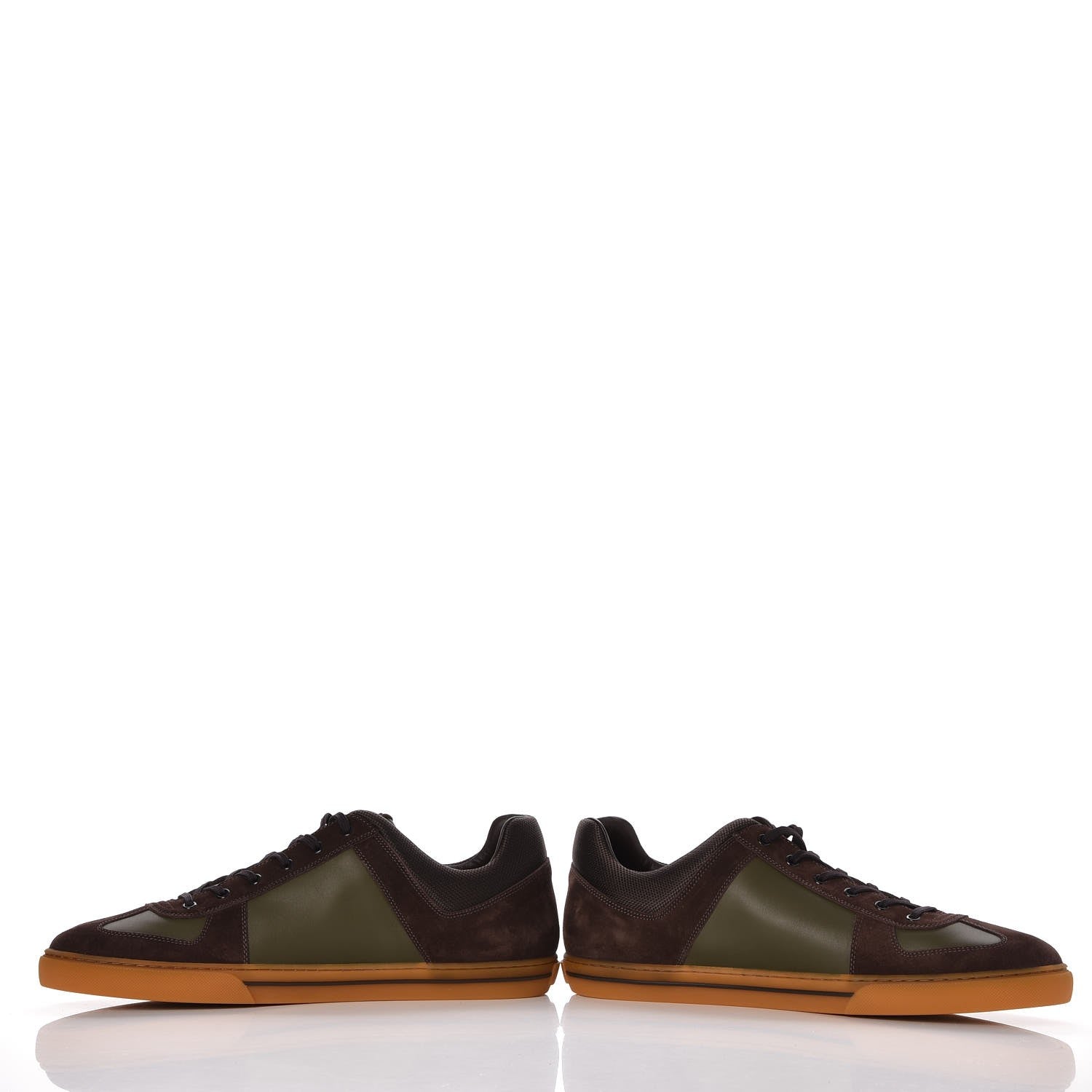 Louis Vuitton Suede Calfskin Dream On Sneakers 11 Brown Olive 6 of 11