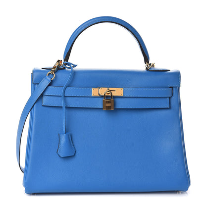 Hermes Evercolor Kelly Retourne 32 Bleu Hydra 1 of 7
