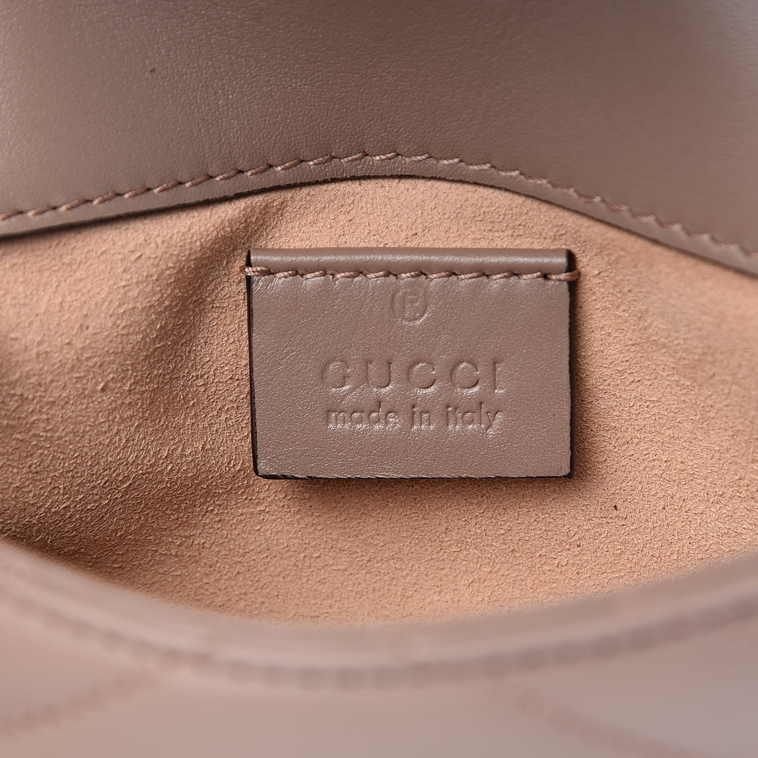 Gucci Calfskin Matelasse Super Mini GG Marmont Shoulder Bag Porcelain Rose 6 of 10
