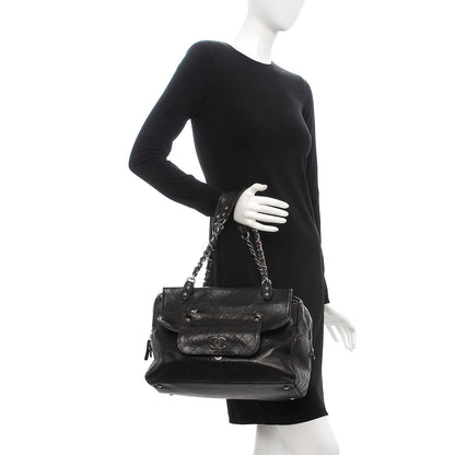 Chanel Glazed Caviar Pocket In The City Tote Brown 2 of 7