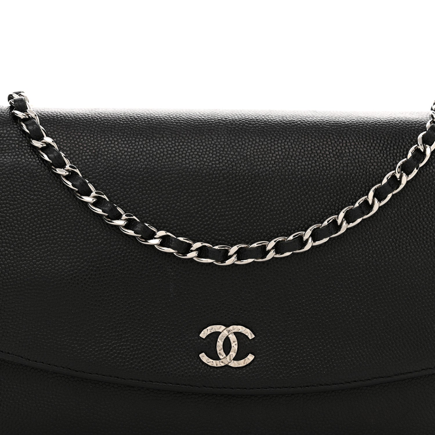 Chanel Caviar Sevruga Wallet on Chain WOC Black 9 of 15