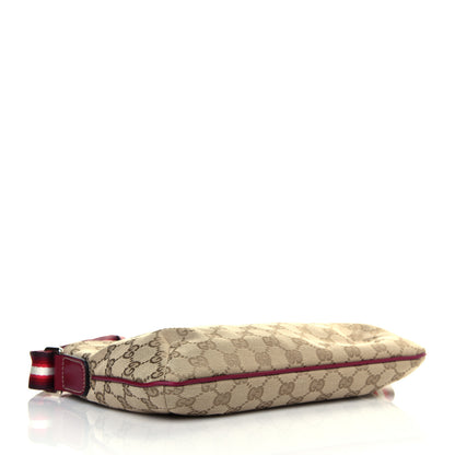 Gucci Monogram Web Small Flat Messenger Crossbody Pink Gold 3 of 4