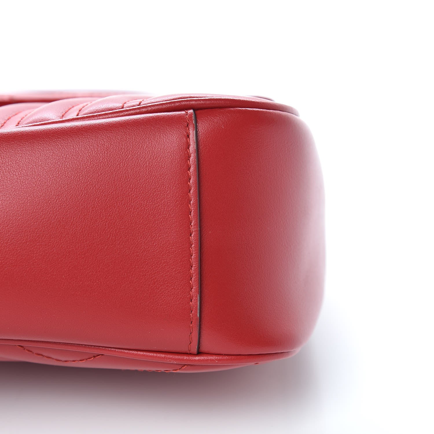 Gucci Calfskin Matelasse Small GG Marmont Shoulder Bag Hibiscus Red 10 of 10