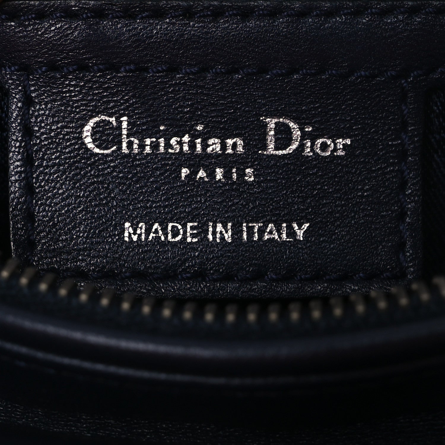 Christian Dior Lambskin Cannage Medium Lady Dior Navy Blue 6 of 10