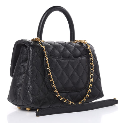 Chanel Caviar Quilted Mini Coco Handle Flap Black 3 of 10