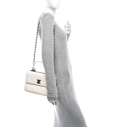 Chanel Lambskin Quilted Small Trendy CC Dual Handle Flap Bag White 2 of 10