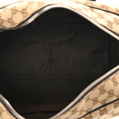 Gucci Monogram Dollar Calfskin Boston Duffle Bag Beige Ebony Testa di Moro Marrone Scuro 4 of 7