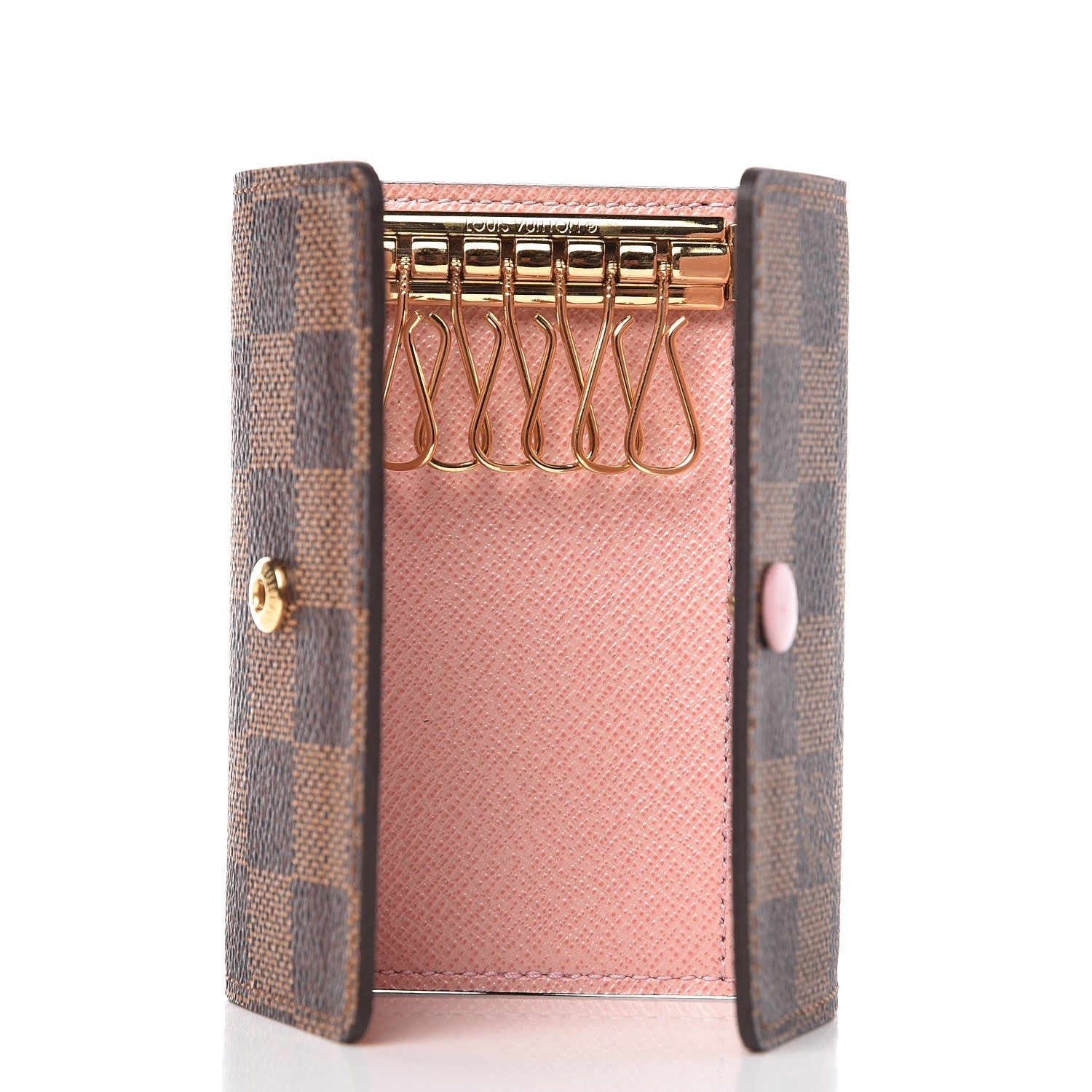 Louis Vuitton Damier Ebene Multicles 6 Key Holder Rose Ballerine 5 of 8
