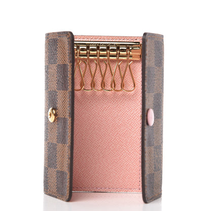 Louis Vuitton Damier Ebene Multicles 6 Key Holder Rose Ballerine 5 of 8