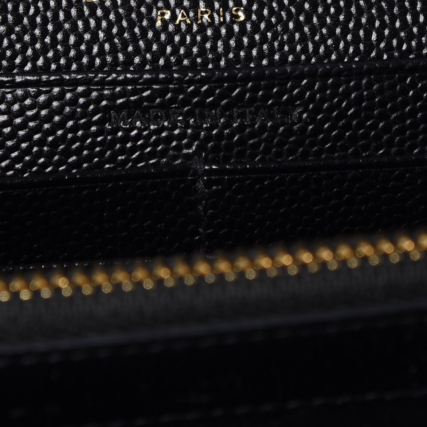 Grain De Poudre Matelasse Chevron Monogram Chain Wallet Black