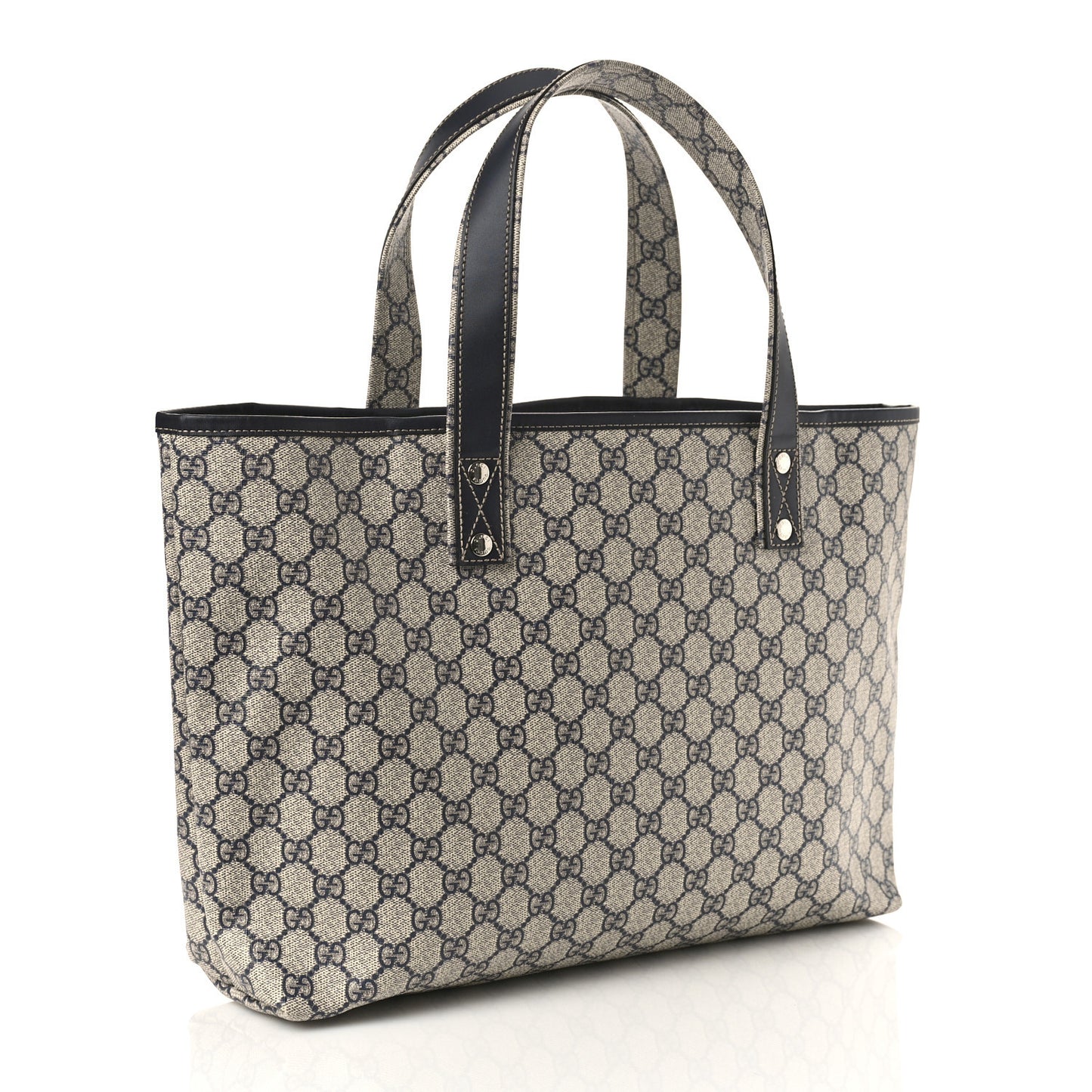 GG Plus Monogram Medium Signature Web Loop Tote Navy