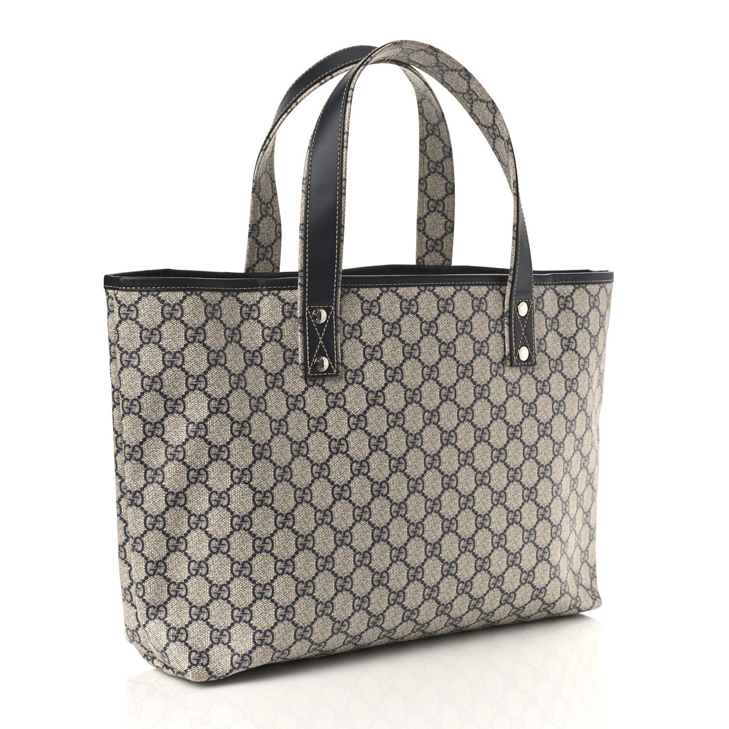 Gucci GG Plus Monogram Medium Signature Web Loop Tote Navy 2 of 9