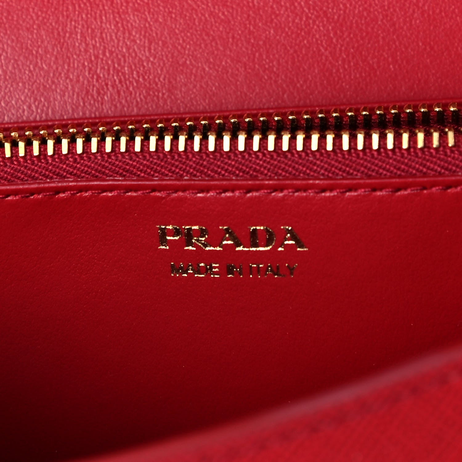 Prada Saffiano Wallet With Shoulder Strap Fuoco 5 of 7