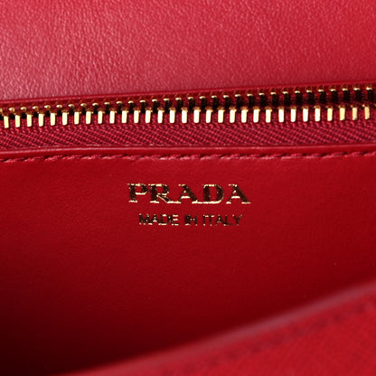 Prada Saffiano Wallet With Shoulder Strap Fuoco 5 of 7