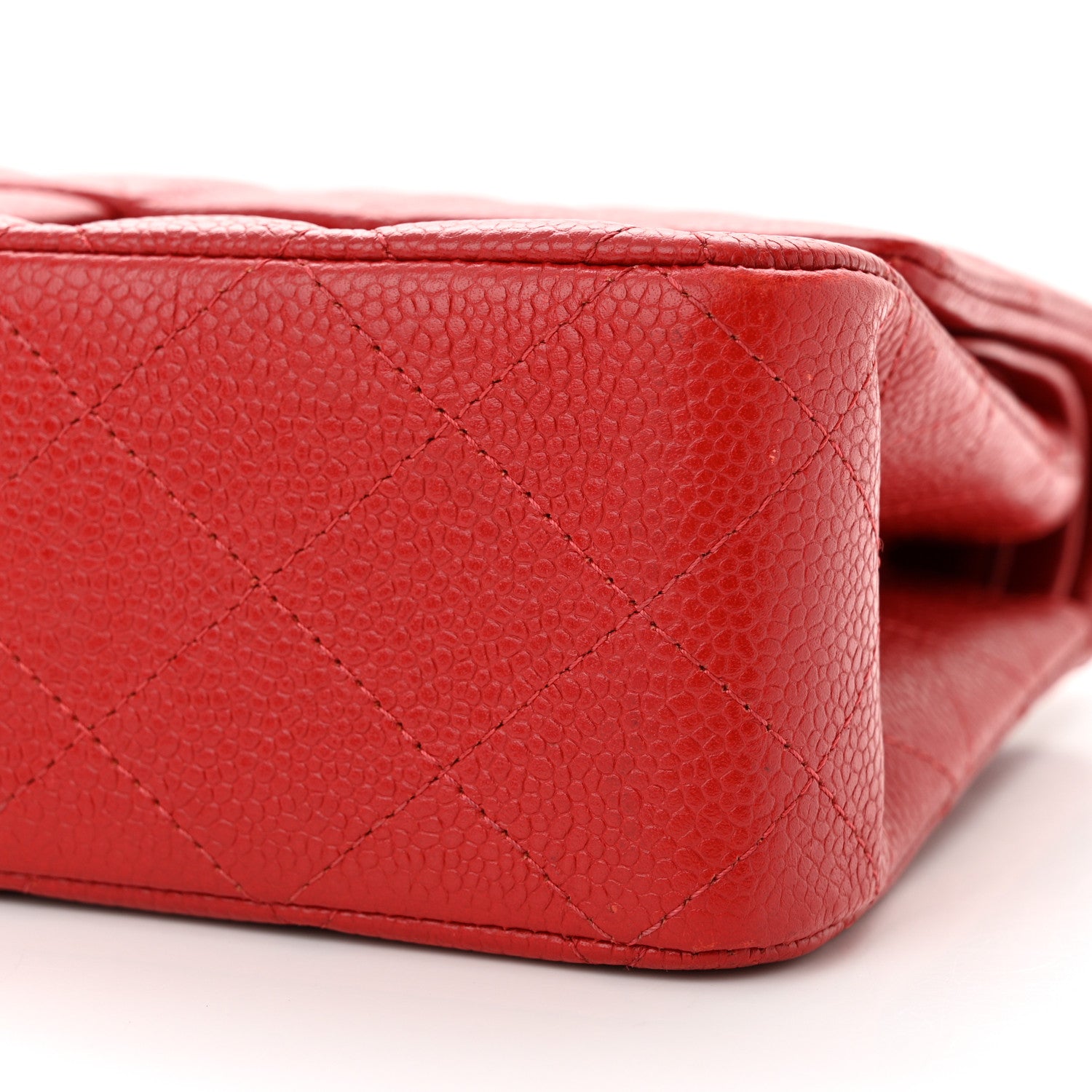 Chanel Caviar Quilted Medium Double Flap Red 10 of 11