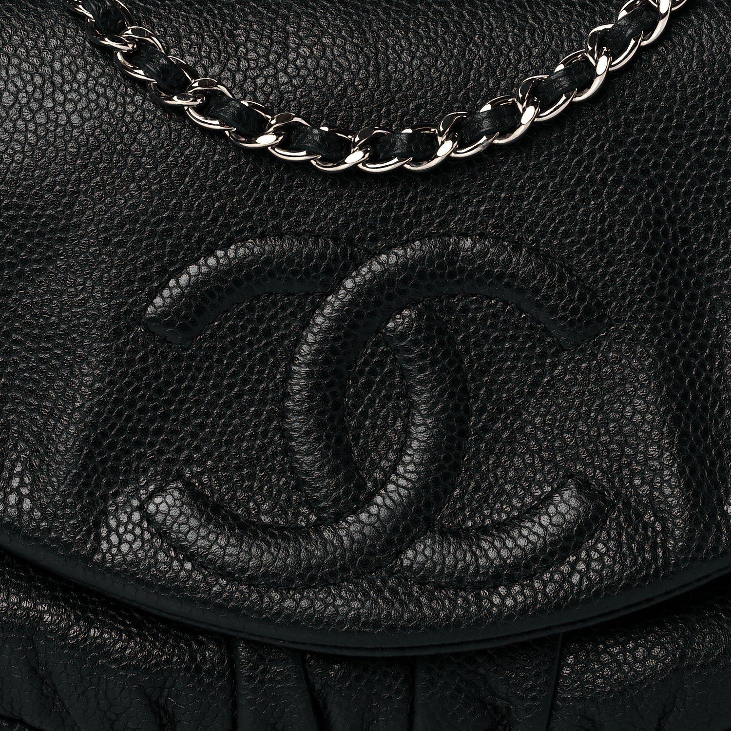 Chanel Caviar Half Moon Wallet On Chain WOC Black 8 of 10