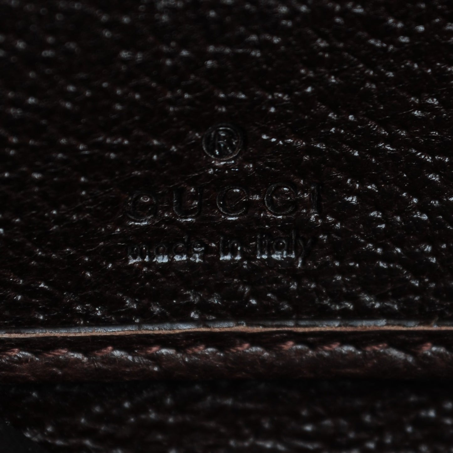 Monogram Metal Bar Zip Around Wallet Dark Brown